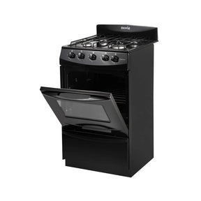 Cocina Escorial Candor 51 cm gas natural negra