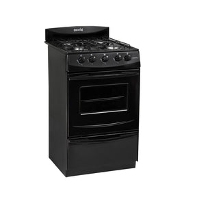 Cocina Escorial Candor 51 cm gas natural negra