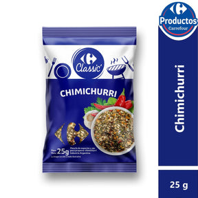 Condimento chimichurri Carrefour Classic en sobre 25 g.