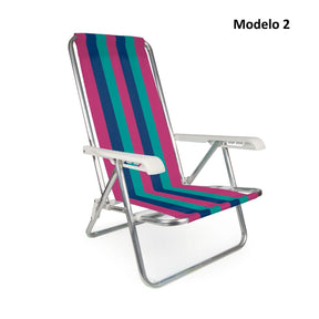 Silla reclinable Mor aluminio 4 posiciones (Modelos Surtidos)
