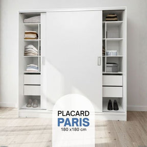 Placard 180x180 cm cubos Diseños Modernos Blanco