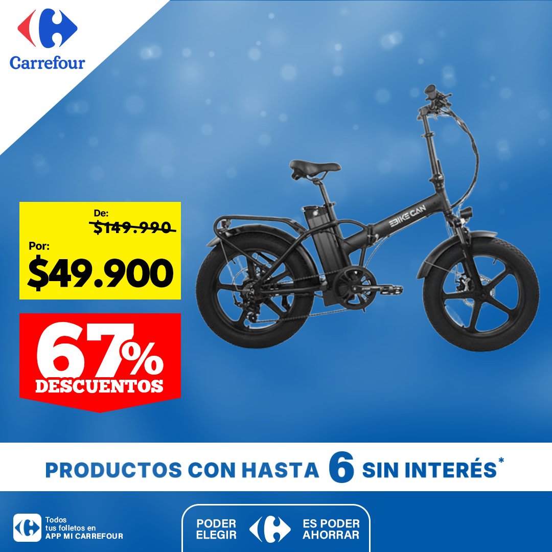 Bici Plegable TK Eléctrica 500W Aro 20 Fat Batería Litio 36V 10,4Ah