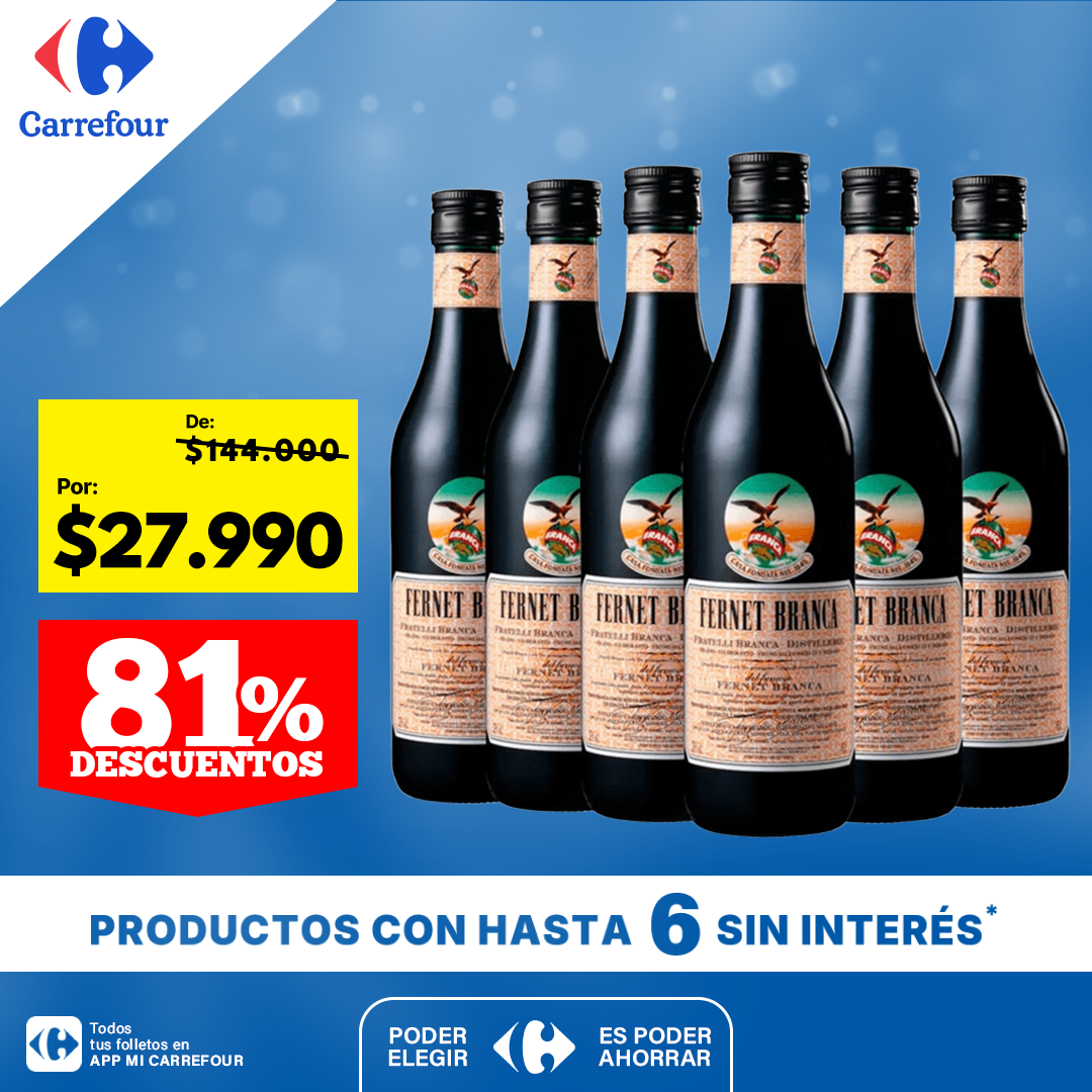 Fernet Branca 750 ml – Caja x6 Unidades