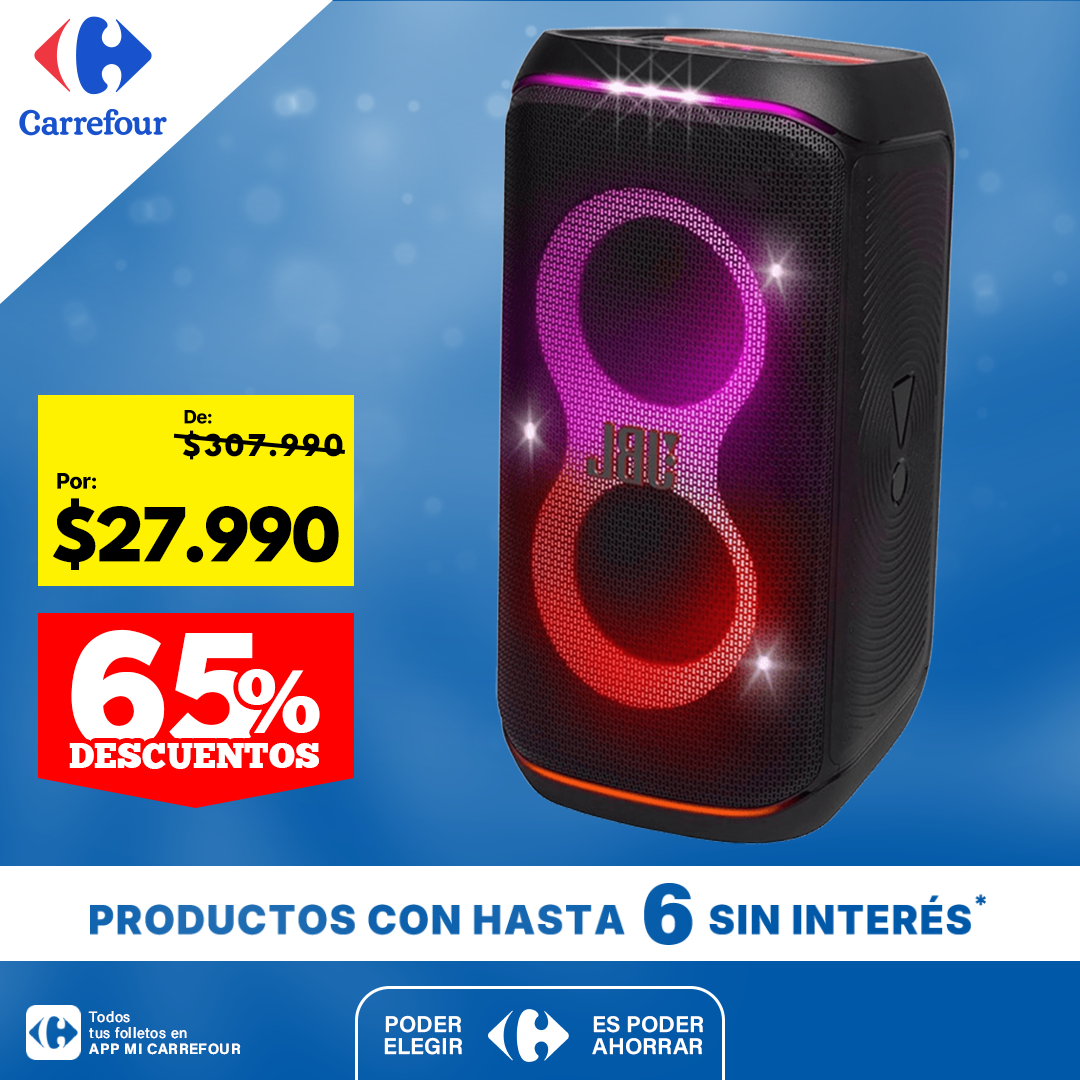 JBL Partybox Club 120, altavoz portátil para fiestas, asa plegable ergonómica, sonido JBL Pro, luces, 12 horas de batería, resistente a salpicaduras IPX4, color negro