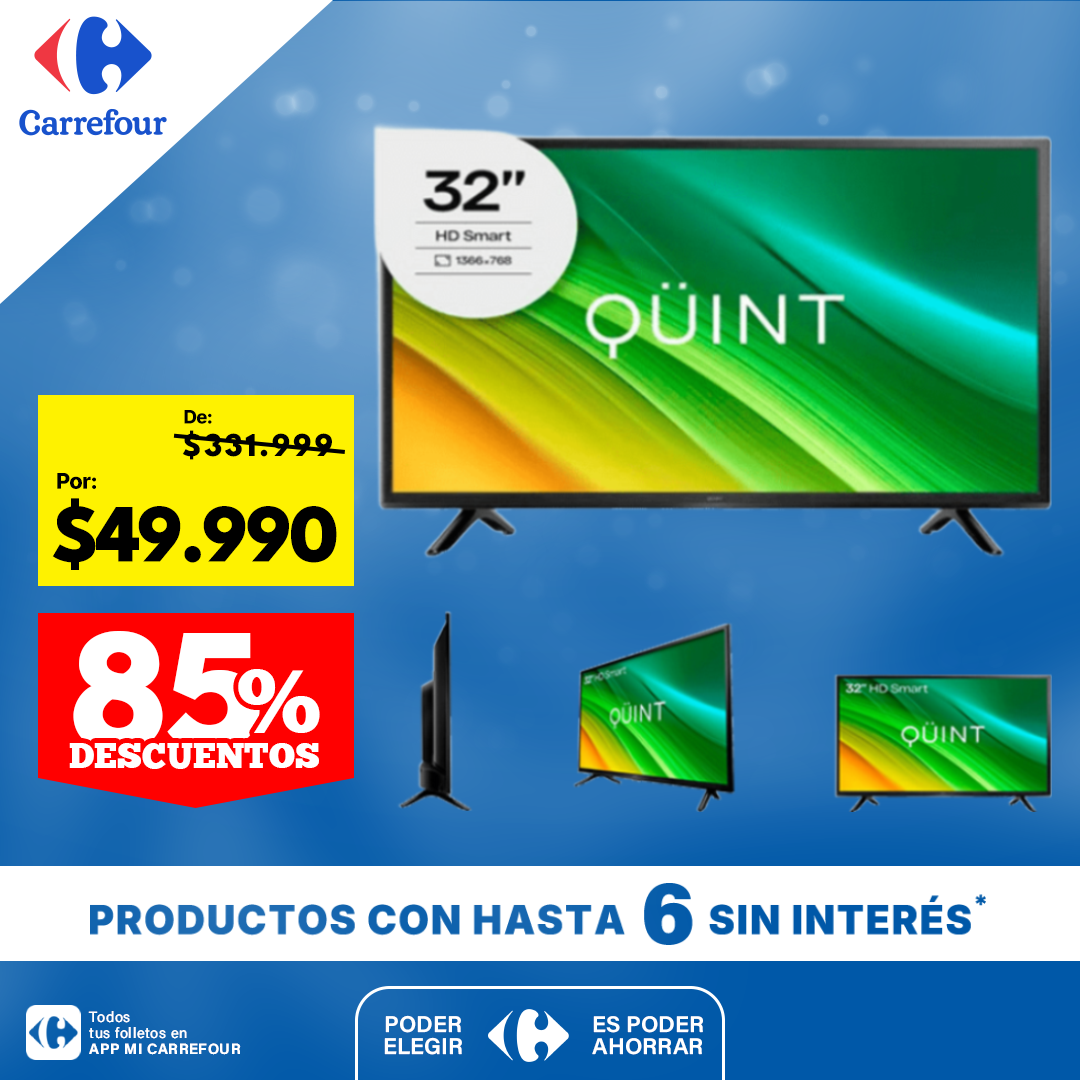 Smart Tv Quint 32 Pulgadas Qt3-32gtv2024 Google Tv Lh