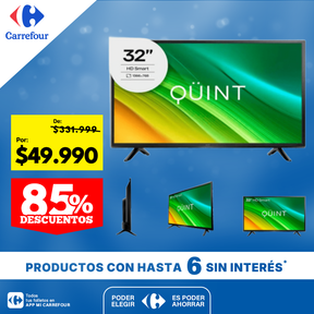 Smart Tv Quint 32 Pulgadas Qt3-32gtv2024 Google Tv Lh