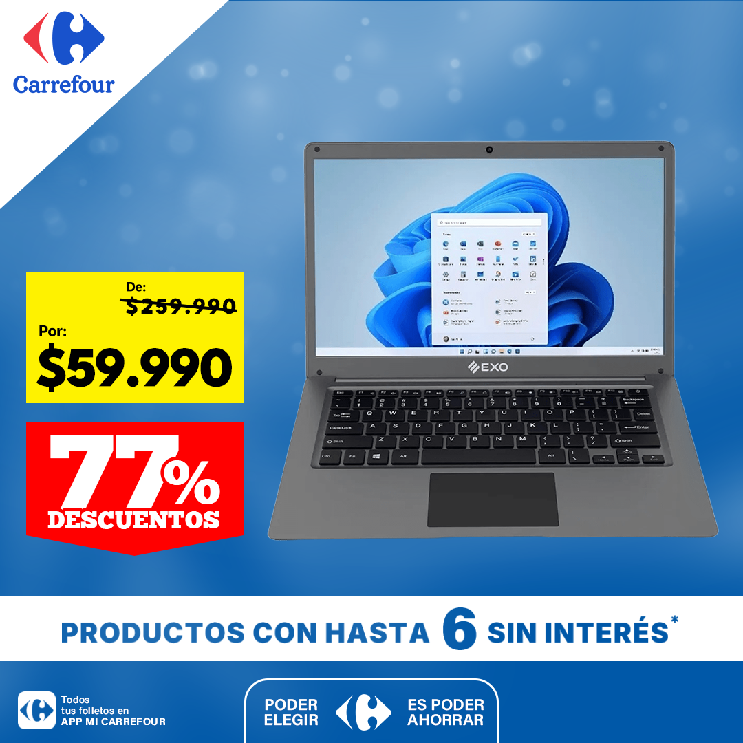 Notebook Exo Smart T38 Intel N4020 4gb Ssd128gb Windows 11 Color Gris
