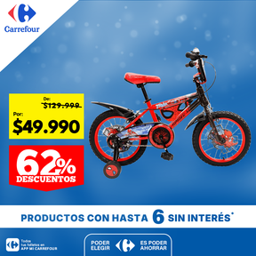 Bicicleta Marvel Spiderman Rodado 16" Super Deluxe