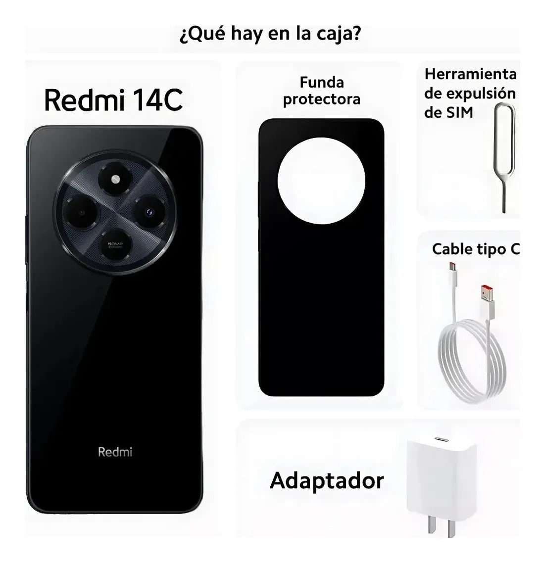 Xiaomi Redmi 14c 4g 256gb 8gb Ram Dual Sim - Versión global en color negro