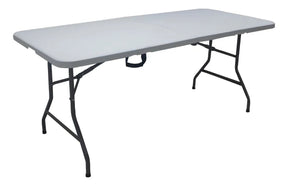 Mesa Plegable Valija 1.8 Mts Hogar Camping Jardín Reforzada Color Blanco